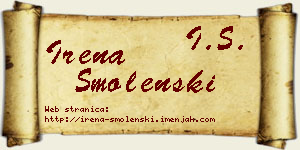 Irena Smolenski vizit kartica
